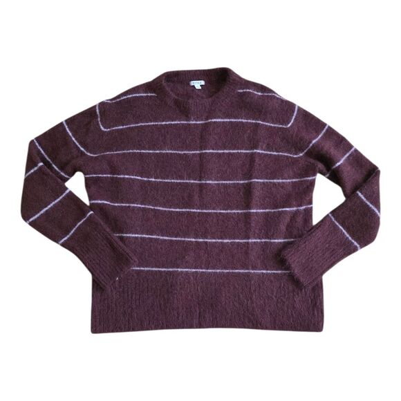 Pistola Burgundy Striped Oversized Alpaca Ivy Sweater S - Picture 2 of 5